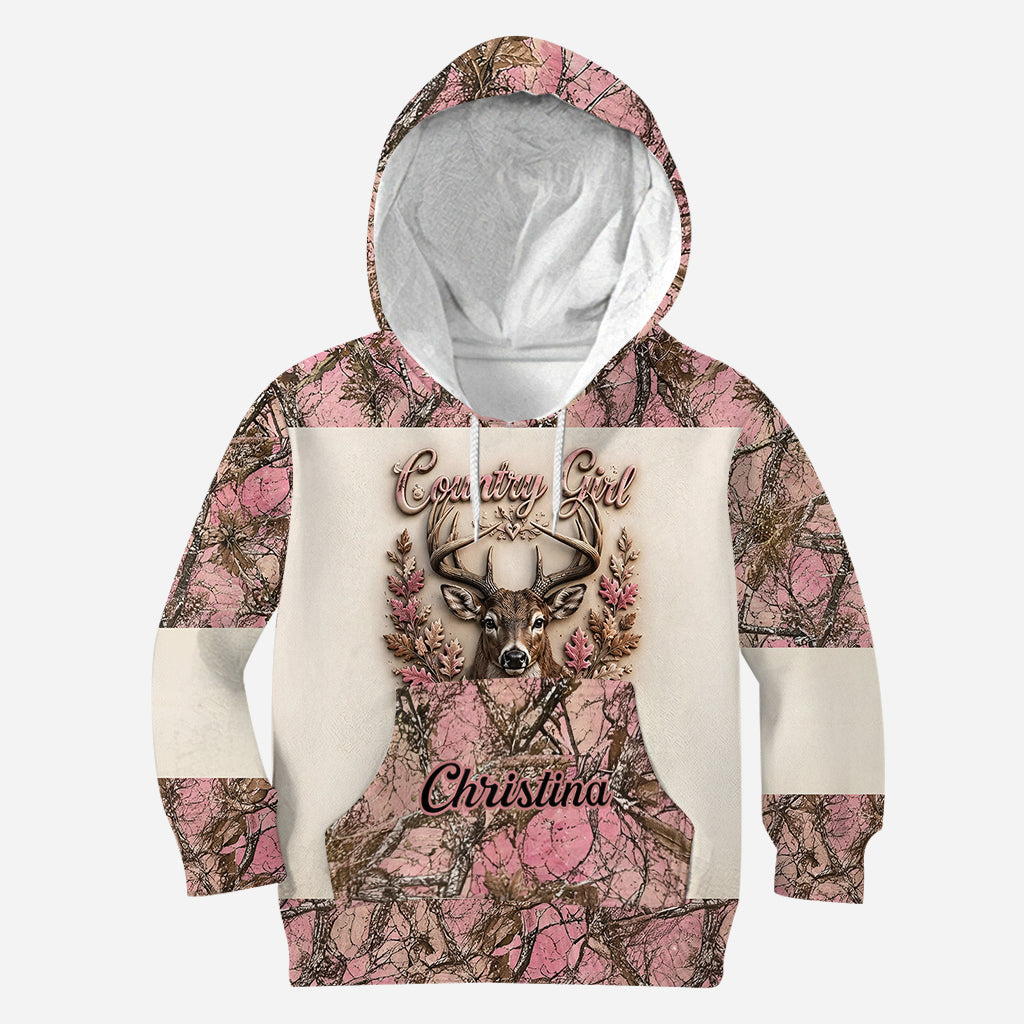 Country Girl - Personalized Hunting All Over Shirt