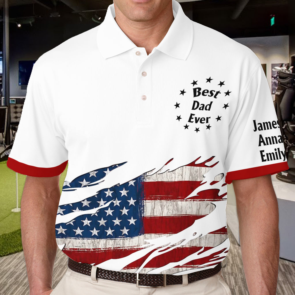 Dad Is Great Always - Personalized Father Polo Shirt