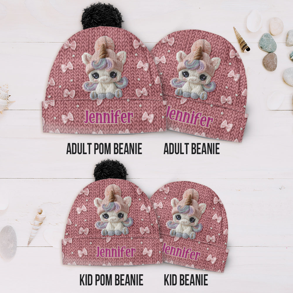 Adorable licorne - Bonnet enfant personnalisé