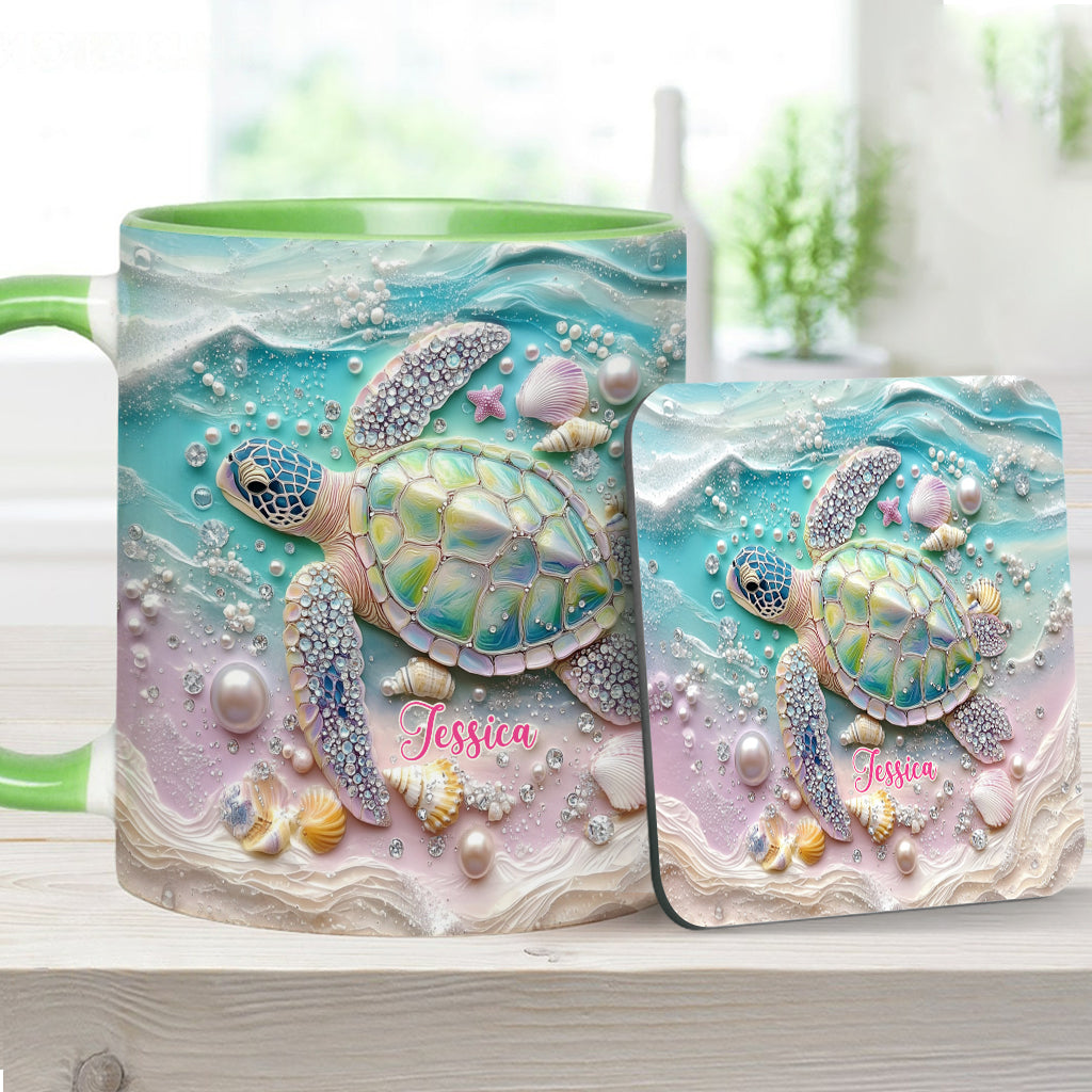 Love Turtles - Personalized Turtle Accent Mug