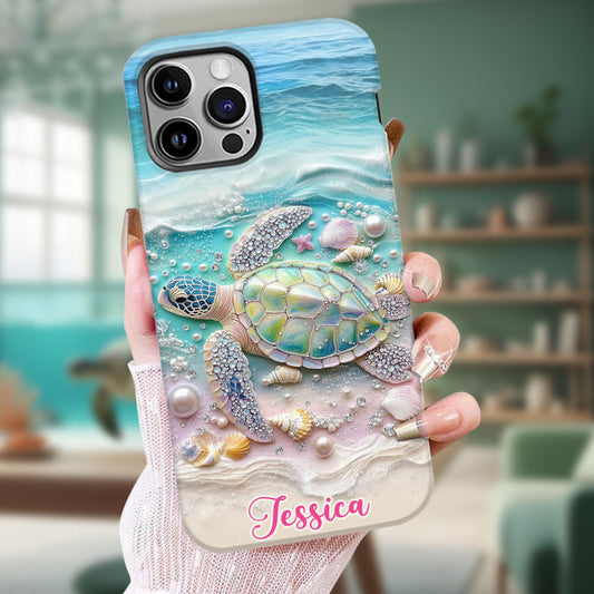 Coque de téléphone personnalisée avec motif tortue pour les amoureux des tortues