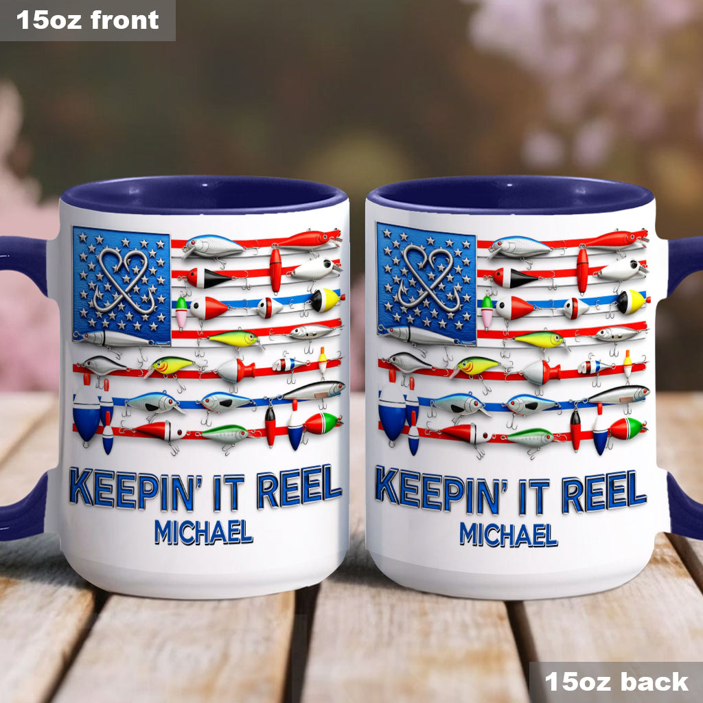 Keepin' It Reel - Personalized Fishing Accent Mug