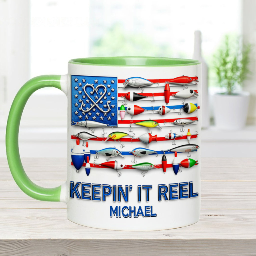 Keepin' It Reel - Personalized Fishing Accent Mug