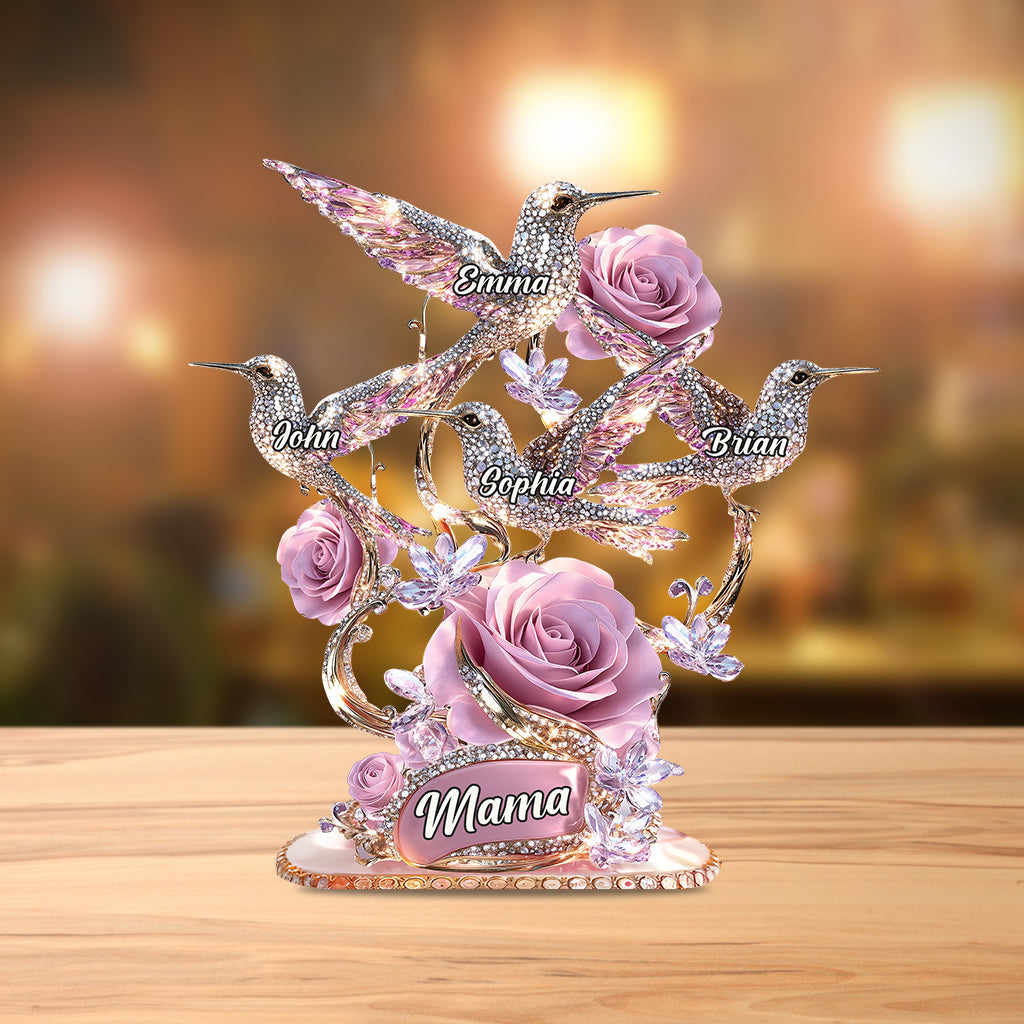 We Love You Gift For Mom, Grandma - Personalized Mother Custom Shaped Acrylic Plaque