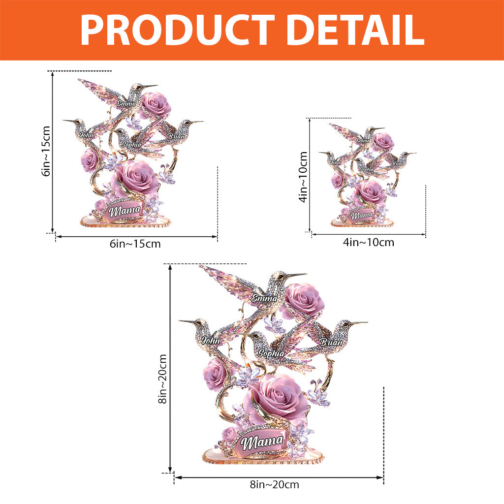 We Love You Gift For Mom, Grandma - Personalized Mother Custom Shaped Acrylic Plaque