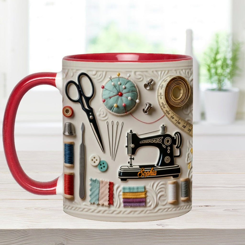 Mug personnalisé « J’adore coudre »