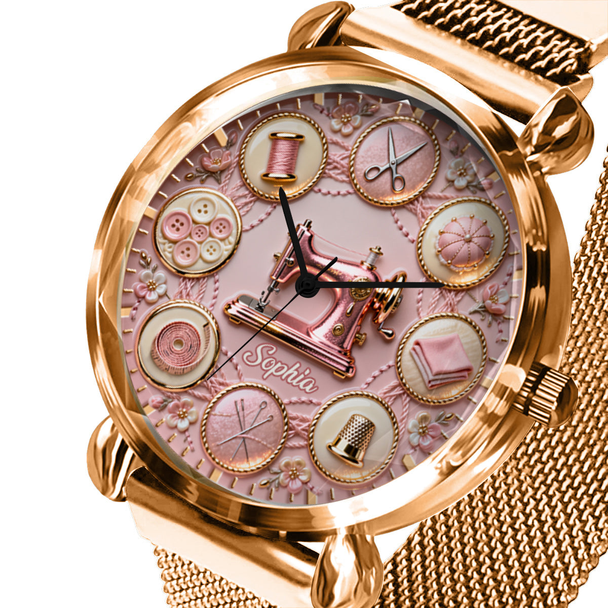 Passionnée de couture - Montre-bracelet personnalisée pour femme 