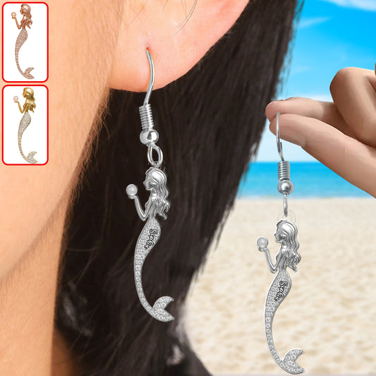 Boucles d'oreilles sirène élégantes - personnalisées pour les amoureux de la mer
