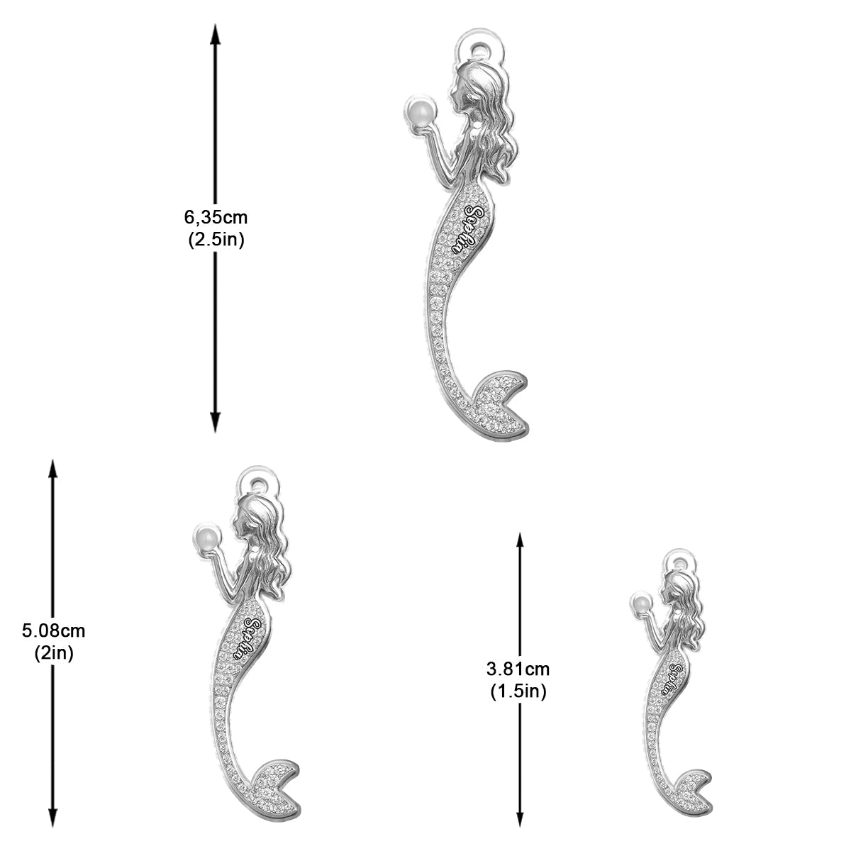 Boucles d'oreilles sirène élégantes - personnalisées pour les amoureux de la mer