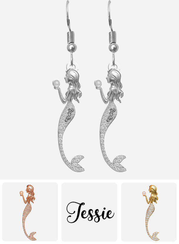 Boucles d'oreilles sirène élégantes - personnalisées pour les amoureux de la mer