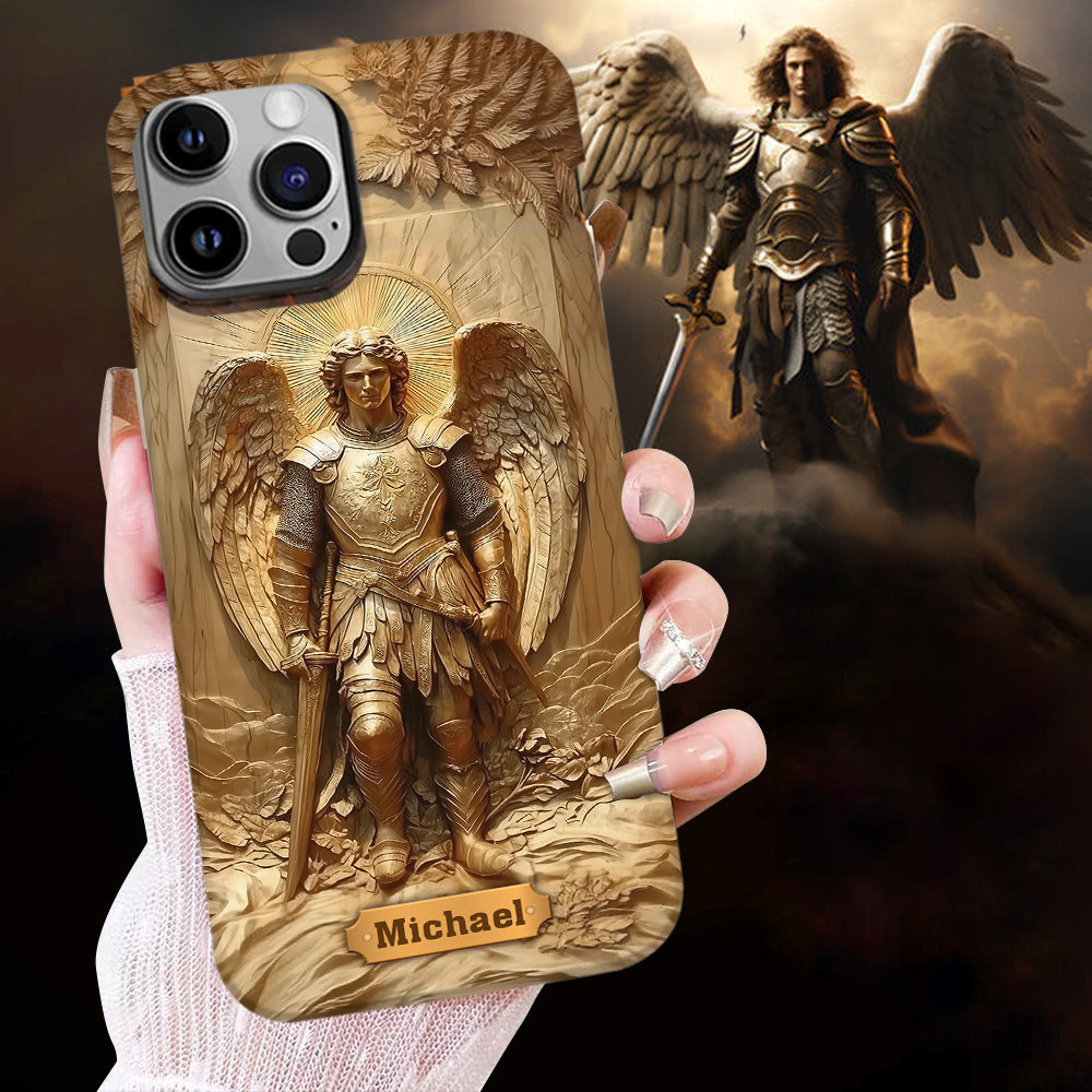 Archangel Michael - Personalized Christian Full Print Phone Case
