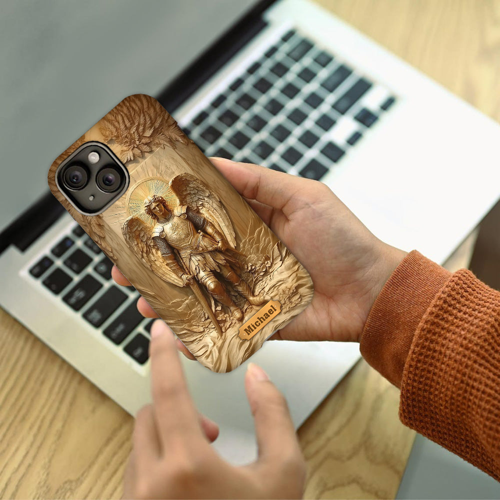 Archangel Michael - Personalized Christian Full Print Phone Case