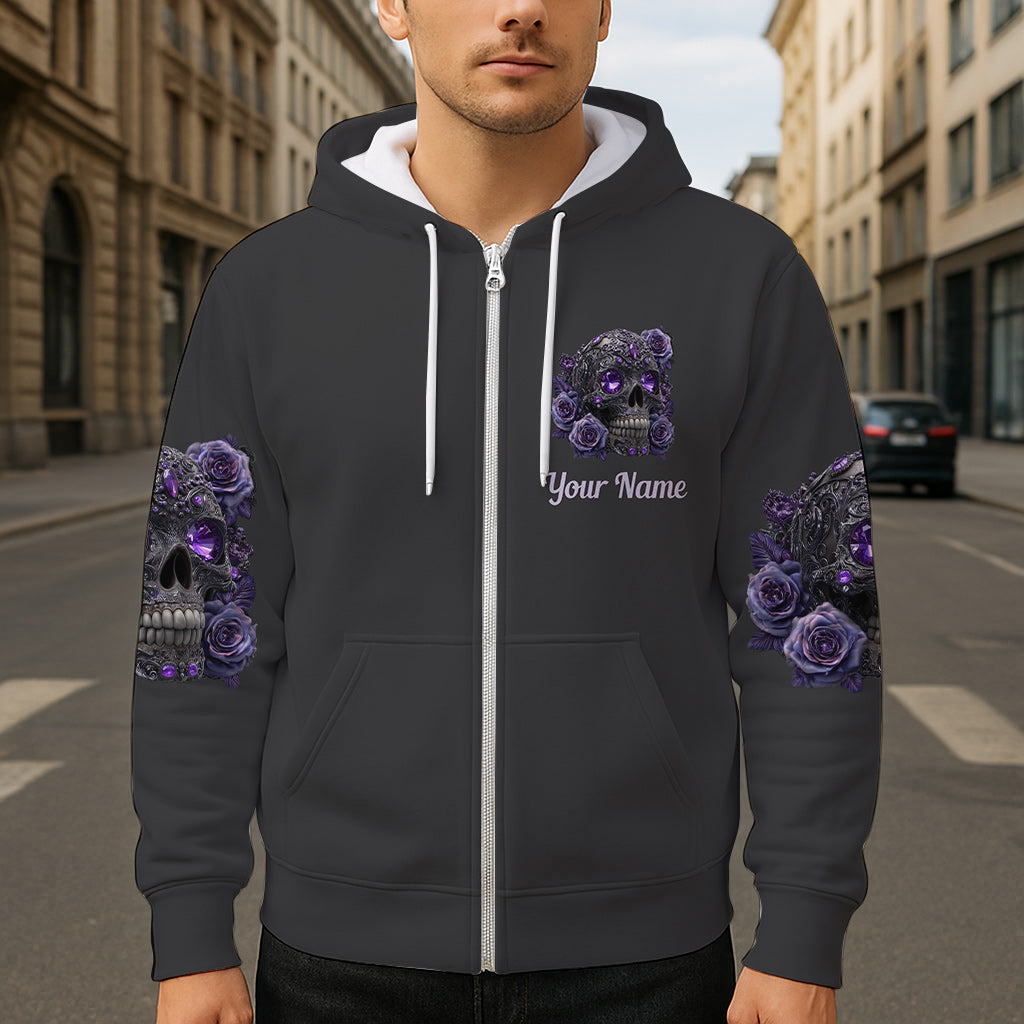 T-shirt personnalisé à motif crâne scintillant - T-shirt intégral à motif crâne