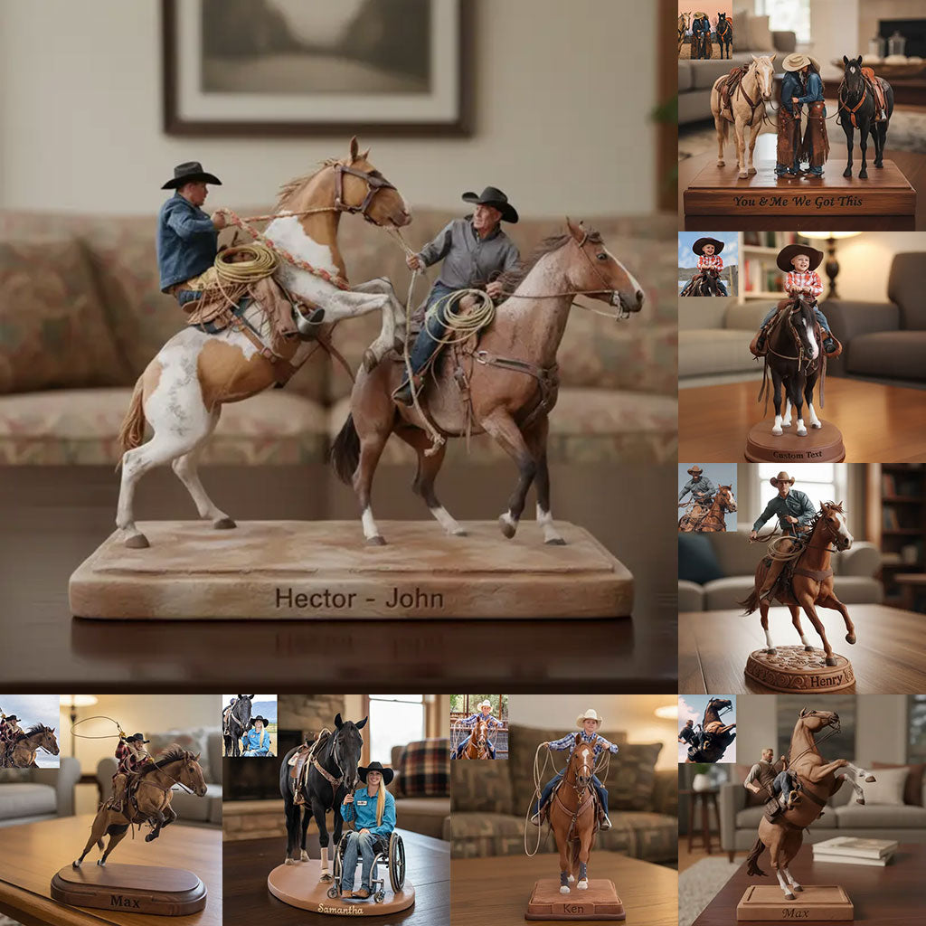 Cowboys costauds - Tenue western personnalisée - Plaque acrylique sur mesure