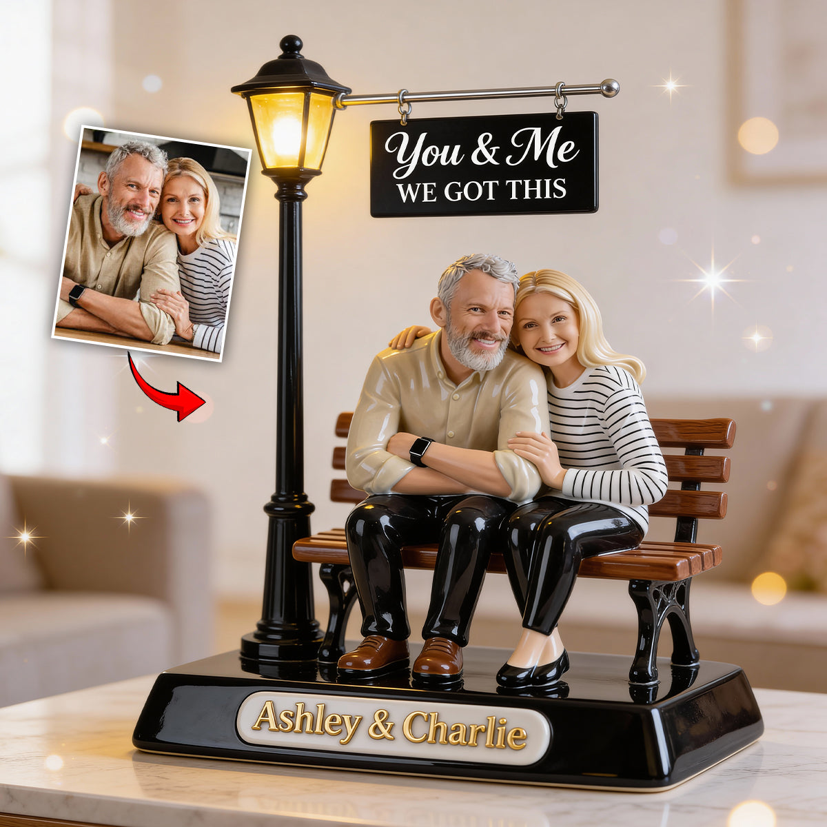 Couple Gift - Personalized Couple Custom Shaped Acrylic Plaque