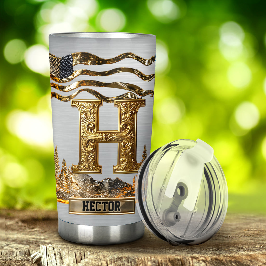 Gobelet isotherme de luxe personnalisé avec initiales du prénom