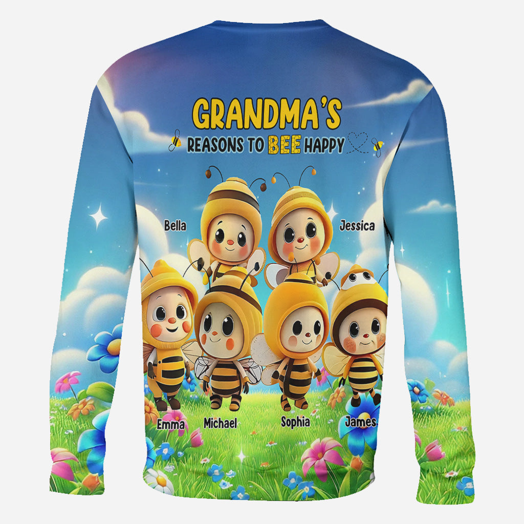 Reason To Bee Happy - Personalized Grandma All Over Shirt