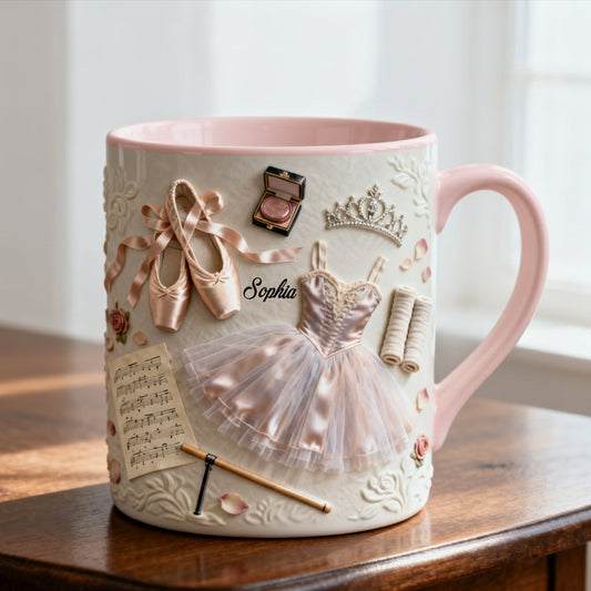Love Ballet - Personalized Ballet Accent Mug & Coaster