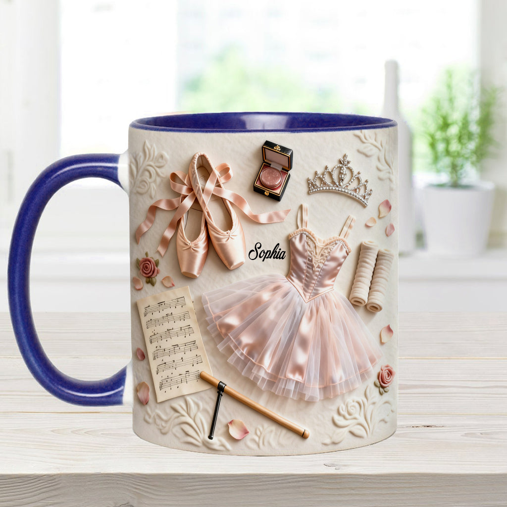 J'adore le ballet - Mug et sous-verre personnalisés sur le thème du ballet