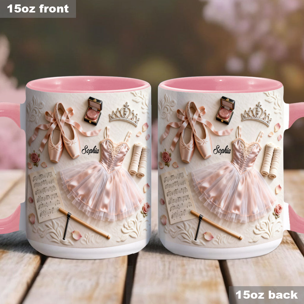 J'adore le ballet - Mug et sous-verre personnalisés sur le thème du ballet