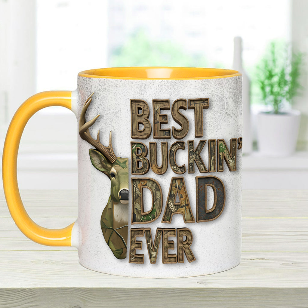 Best Buckin Dad Ever - Personalized Hunting Accent Mug