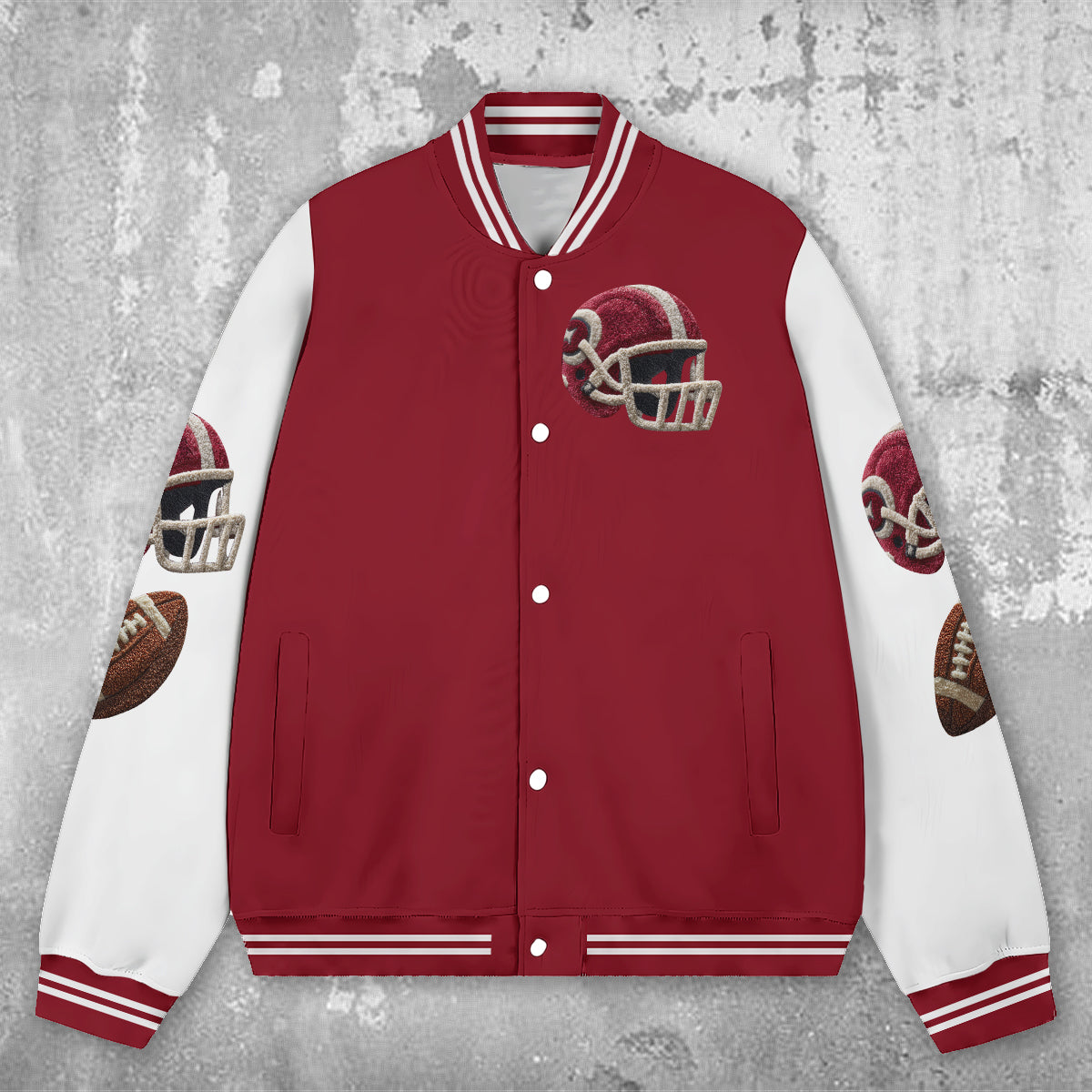 J'adore le football - Veste universitaire de football personnalisée