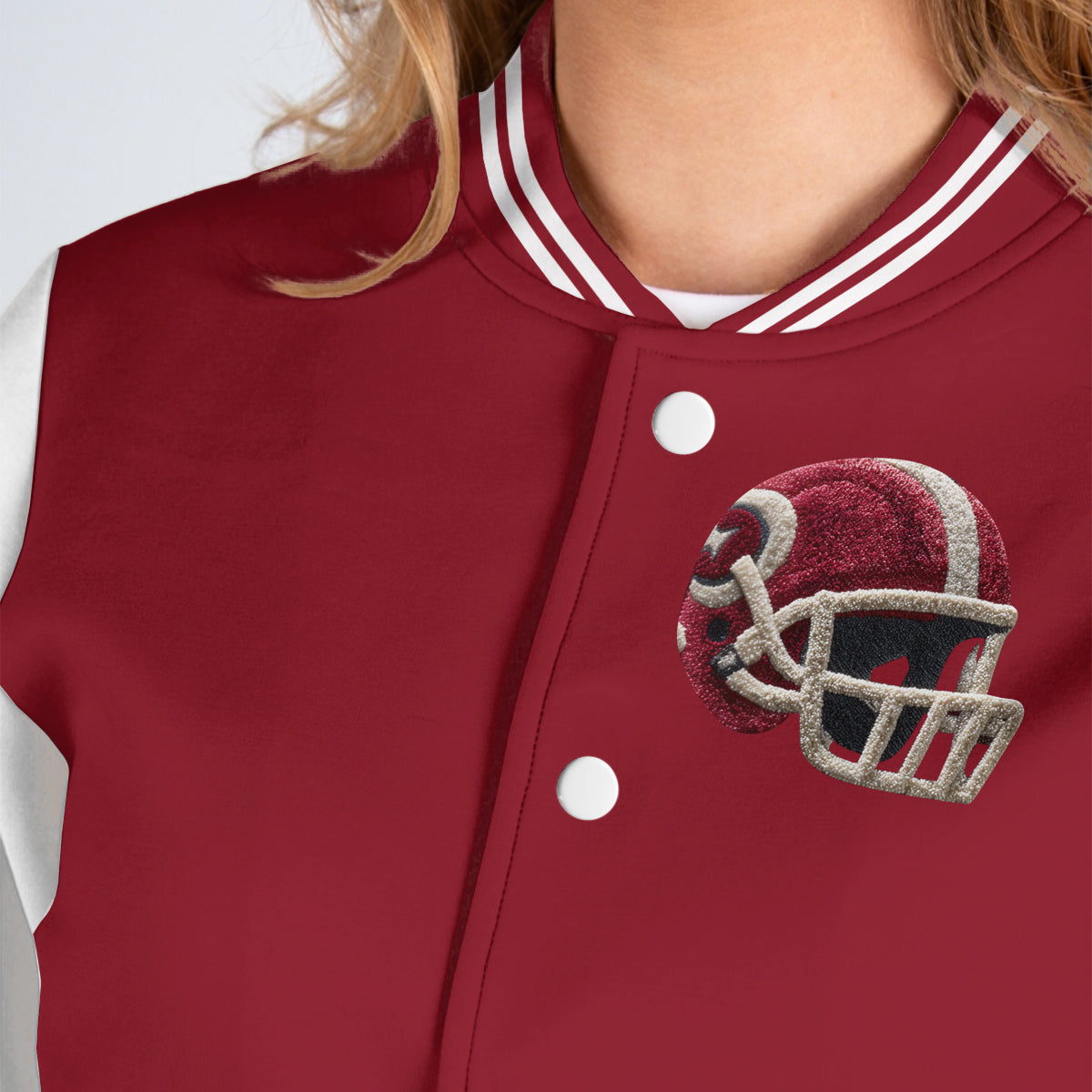 J'adore le football - Veste universitaire de football personnalisée