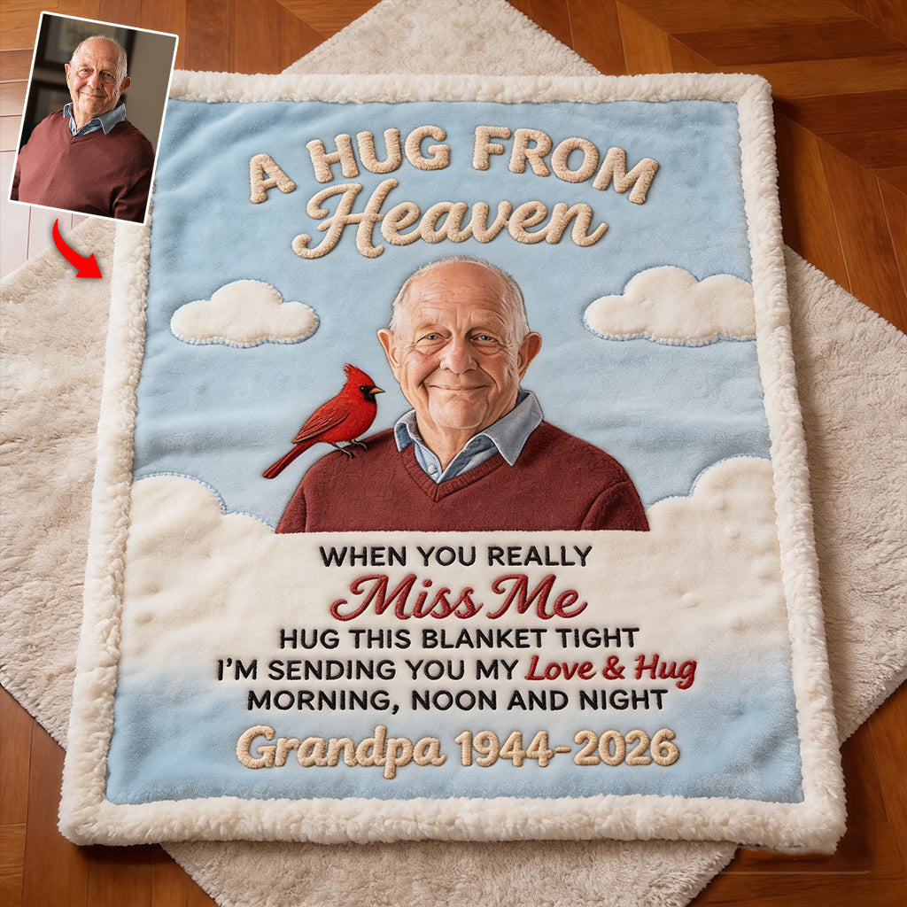 A Hug From Heaven - Personalized Memorial Blanket