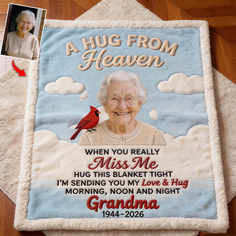 A Hug From Heaven - Personalized Memorial Blanket