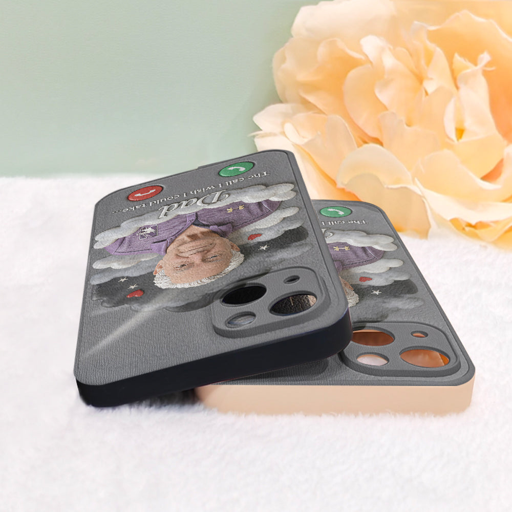 L'appel que j'aurais aimé pouvoir prendre... - Étui de téléphone commémoratif personnalisé en cuir