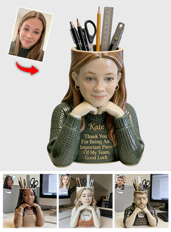 Don't Forget The Different That You Make - Personalized Colleague Wooden Desk Organizer