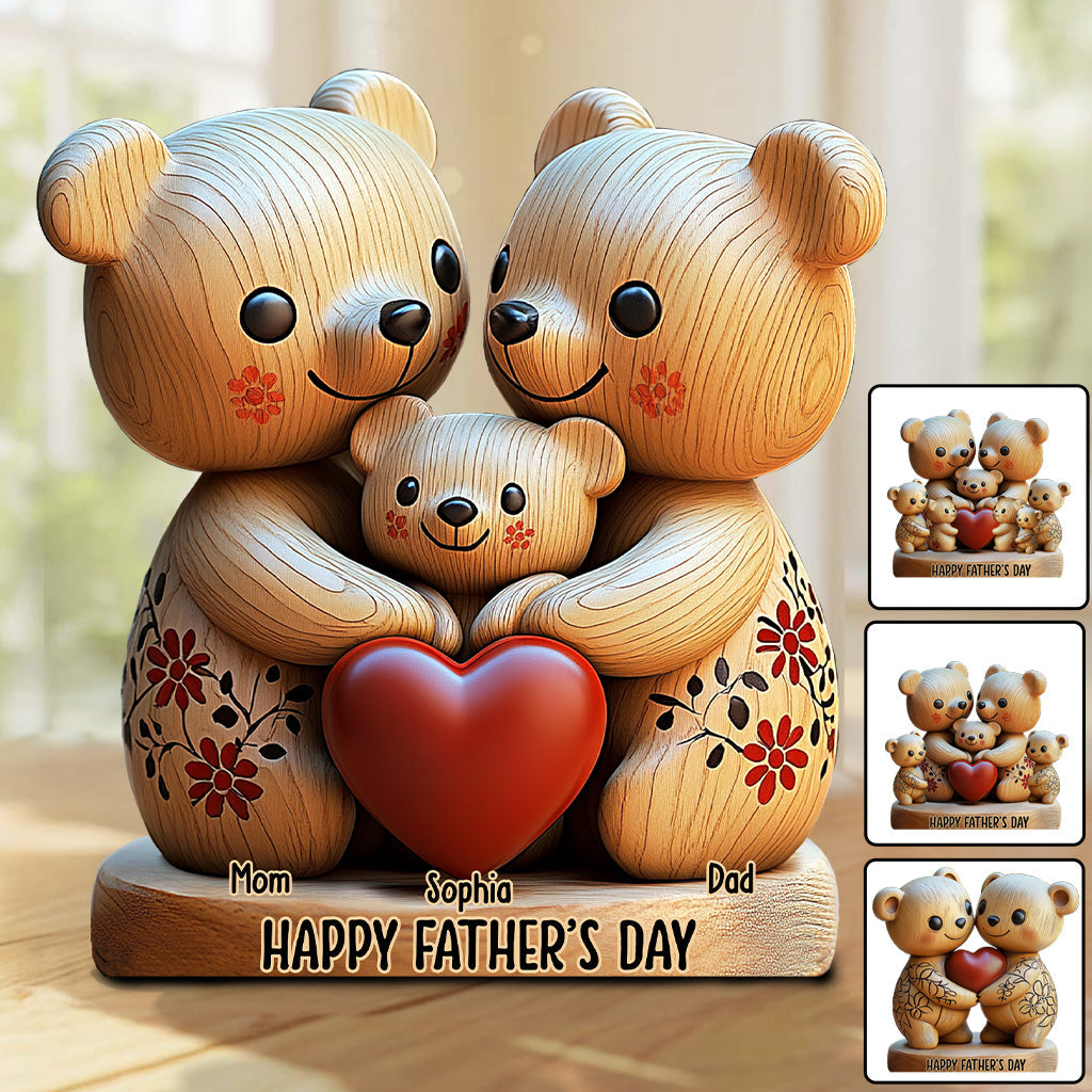 We Love You - Personalized Father Custom Shaped Acrylic Plaque