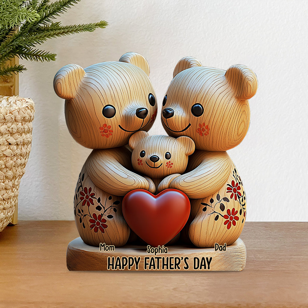 We Love You - Personalized Father Custom Shaped Acrylic Plaque