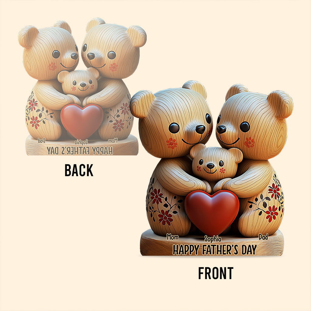 We Love You - Personalized Father Custom Shaped Acrylic Plaque