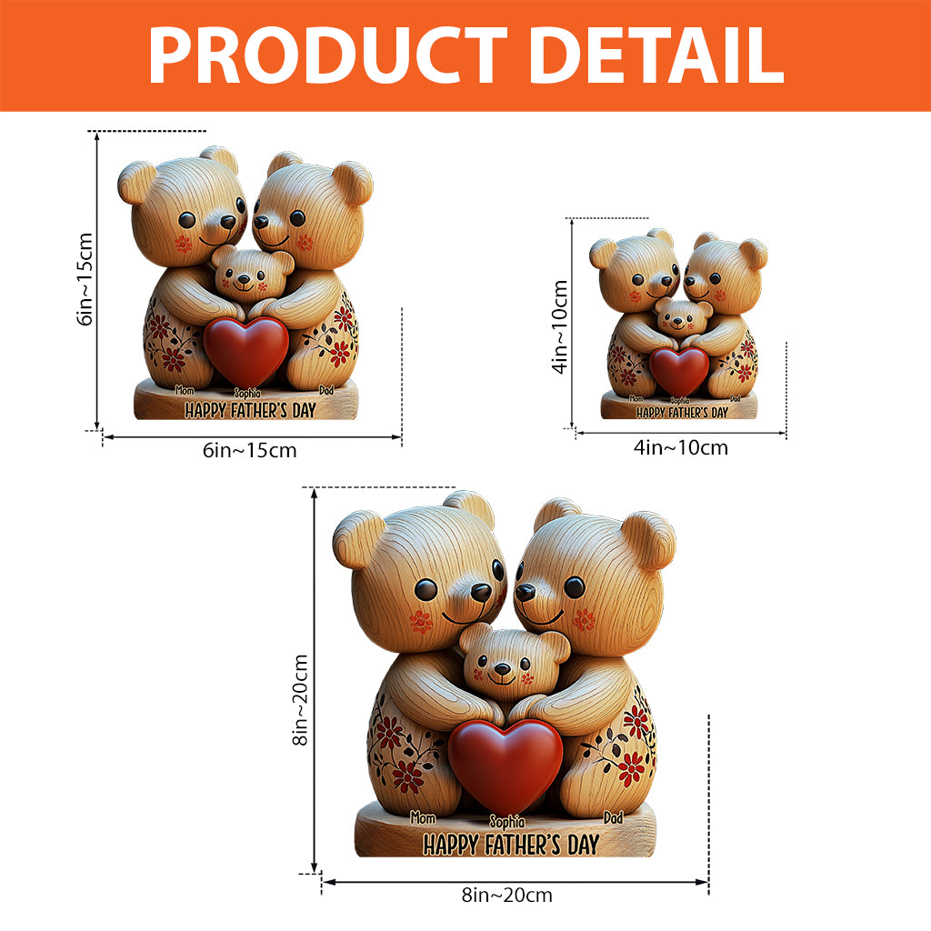 We Love You - Personalized Father Custom Shaped Acrylic Plaque