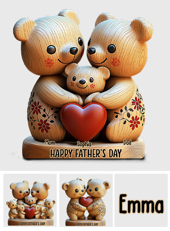 We Love You - Personalized Father Custom Shaped Acrylic Plaque