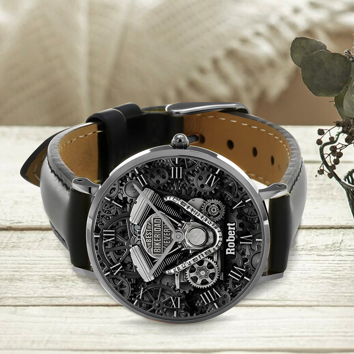 Best Dad Ever - Personalized Biker Hand Watch