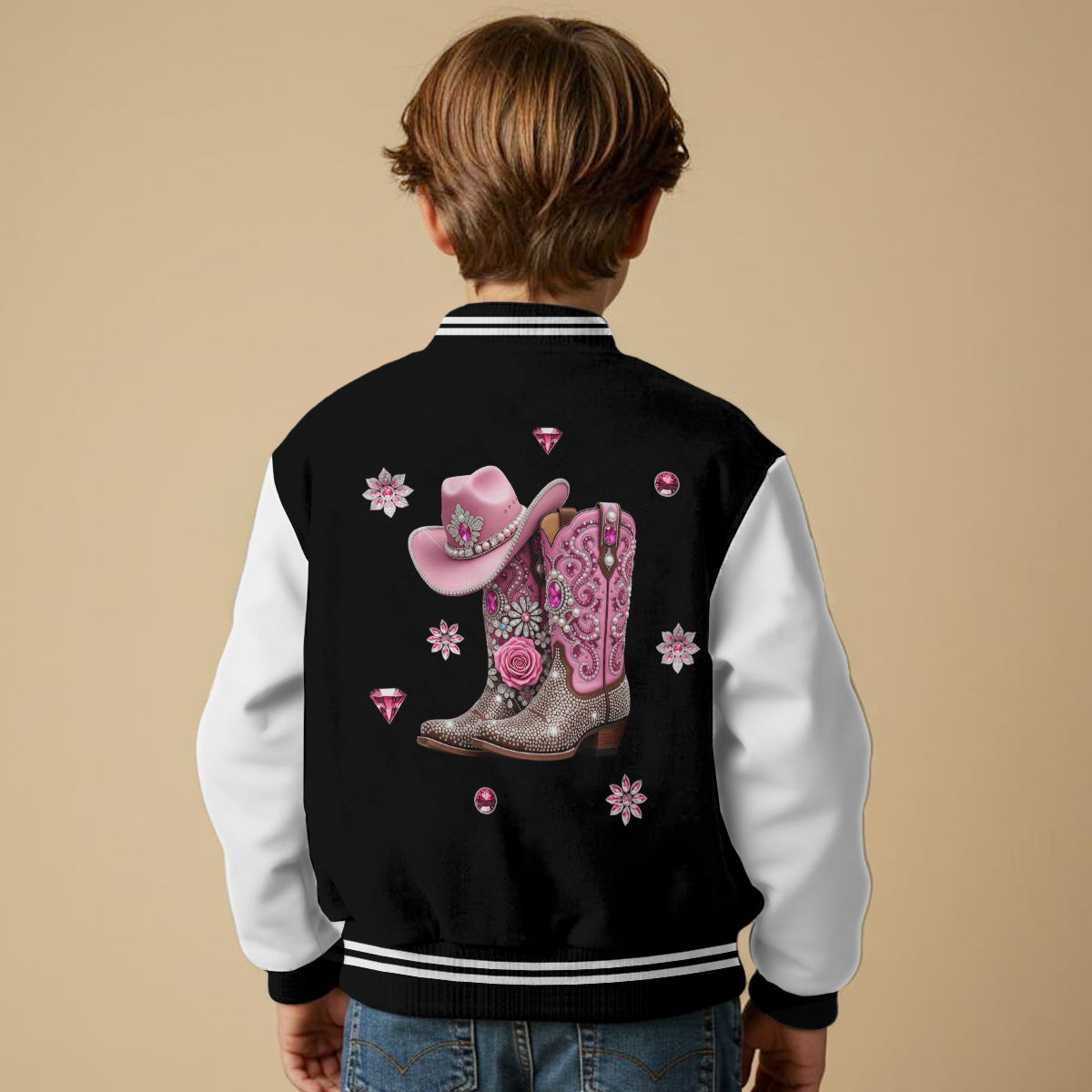 Cowgirl Boots - Personalized Cowgirl Varsity Jacket