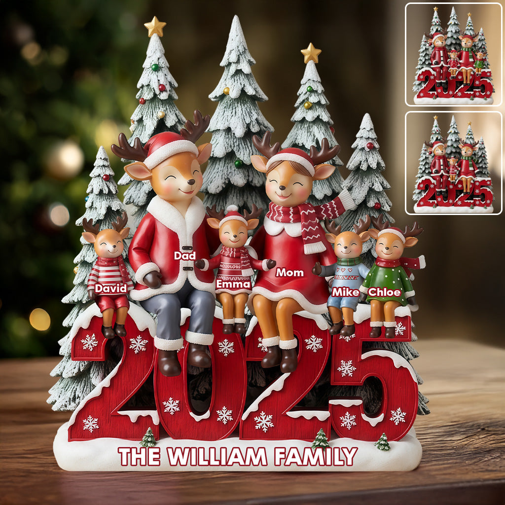 Famille heureuse - Plaque acrylique personnalisée en forme de famille