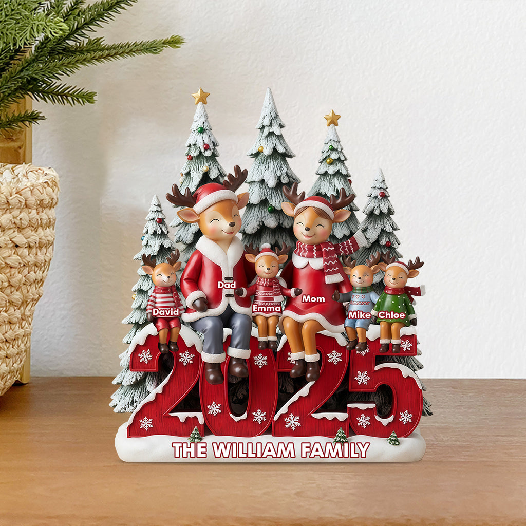 Famille heureuse - Plaque acrylique personnalisée en forme de famille