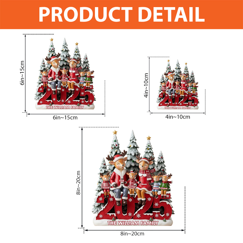 Famille heureuse - Plaque acrylique personnalisée en forme de famille