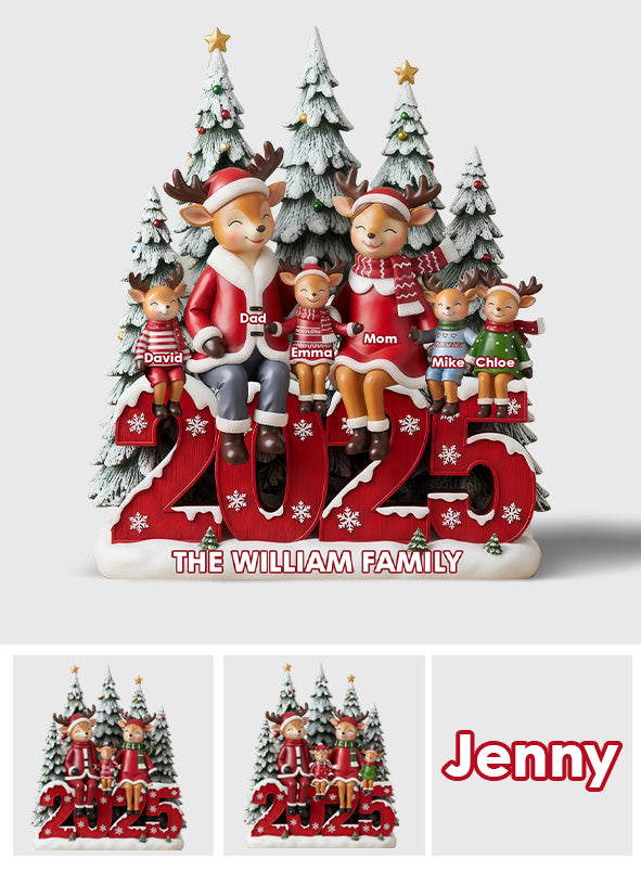 Famille heureuse - Plaque acrylique personnalisée en forme de famille