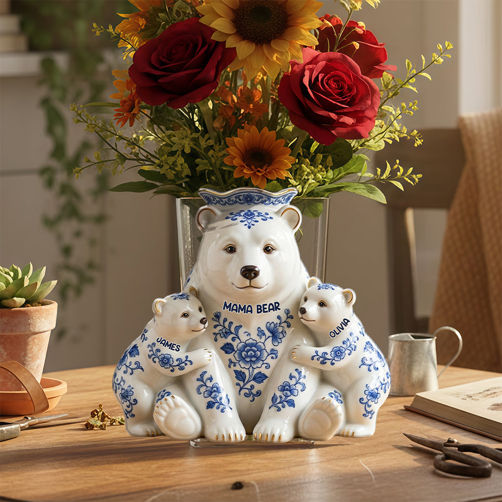 Maman Ours - Pot en Acrylique Personnalisé pour Mère