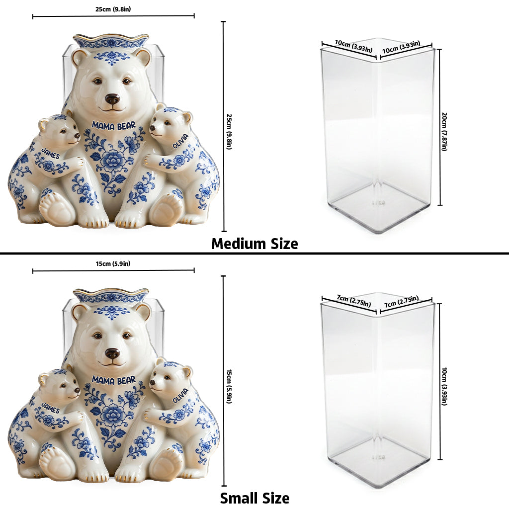 Maman Ours - Pot en Acrylique Personnalisé pour Mère