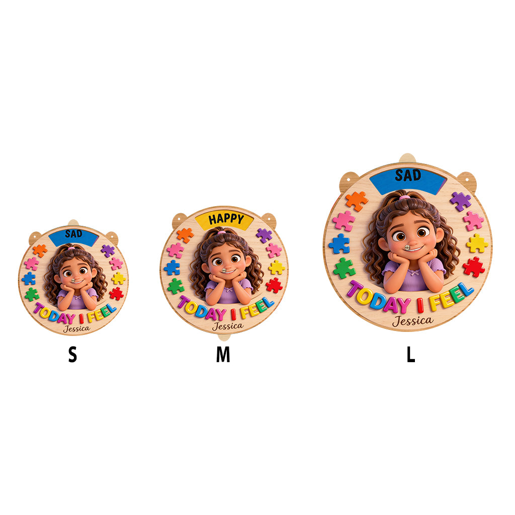 Today I Feel - Personalized Autism Awareness Spinner Sign Custom Shape