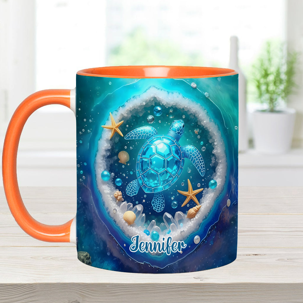 Mug personnalisé « Love Turtle » avec motif tortue