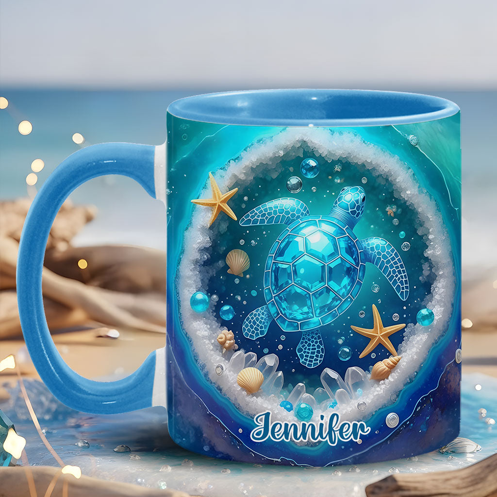 Mug personnalisé « Love Turtle » avec motif tortue