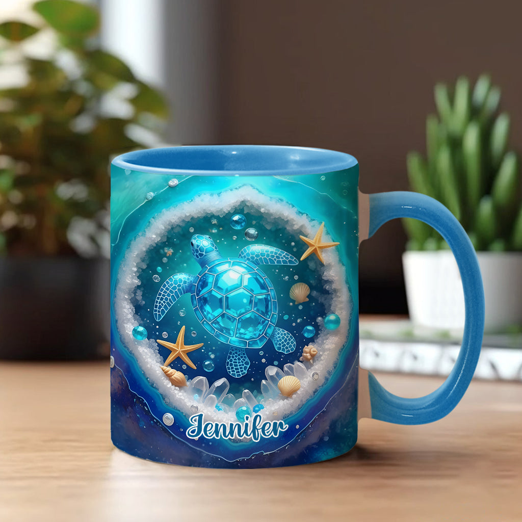 Mug personnalisé « Love Turtle » avec motif tortue