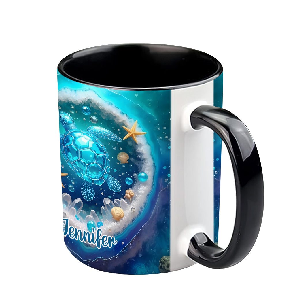 Mug personnalisé « Love Turtle » avec motif tortue