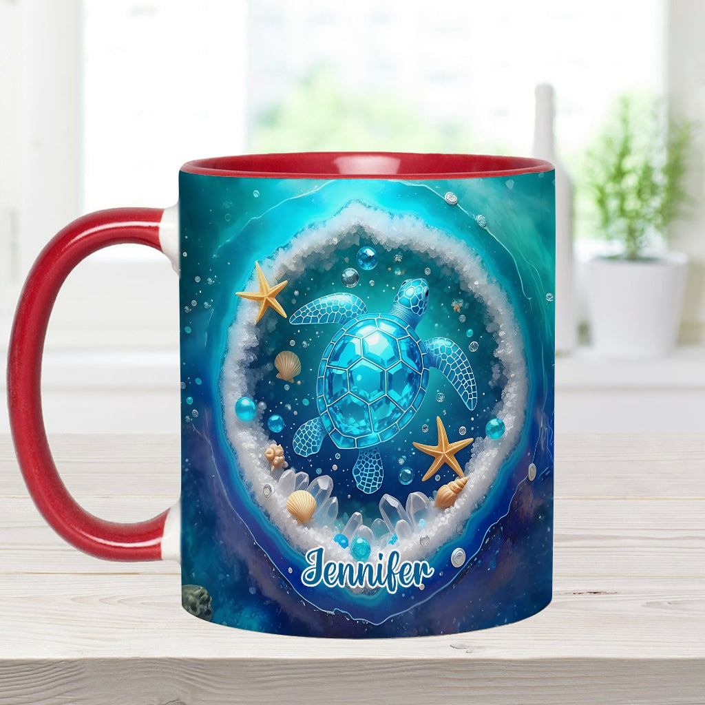 Mug personnalisé « Love Turtle » avec motif tortue
